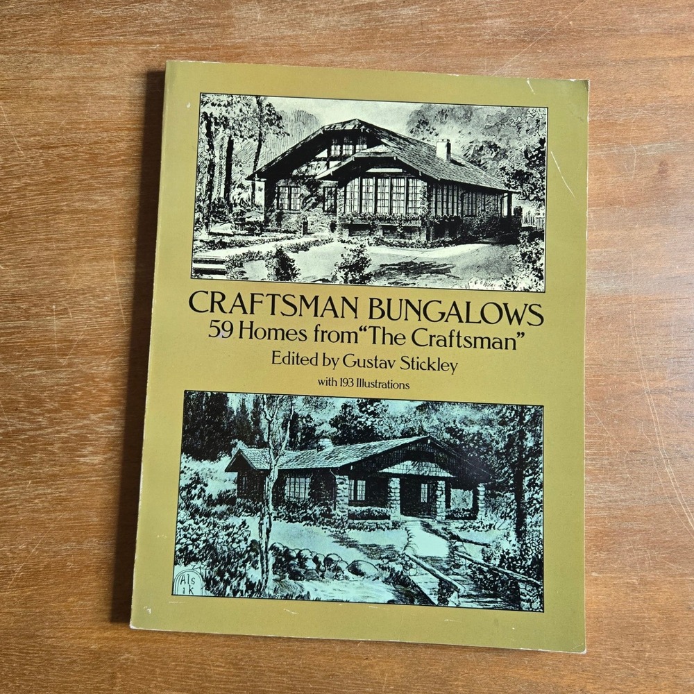 Dover Craftsman Bungalows Book Gustav Stickley Architecture 1988‎ Paperback Book